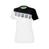 Erima 5-C T-Shirt wei/schwarz/dunkelgrau Damen 1081913 Gr. 36