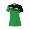 Erima 5-C T-Shirt smaragd/schwarz/wei Damen 1081915 Gr. 38
