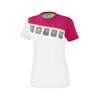 Erima 5-C T-Shirt wei/love rose/peach Damen 1081920 Gr. 36