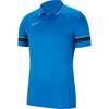 Nike Academy 21 Polo Herren - Farbe: ROYAL BLUE/WHITE/OBSIDIAN/WHITE - Gr. S