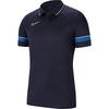 Nike Academy 21 Polo Herren - Farbe: OBSIDIAN/WHITE/ROYAL BLUE/WHITE - Gr. S