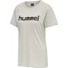 HUMMEL HMLGO COTTON LOGO Tshirt WOMAN S/S - Farbe: EGRET MELANGE - Gr. M