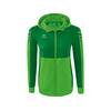 Erima Six Wings Trainingsjacke mit Kapuze - Farbe: green/smaragd - Gr. 34
