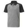 Puma teamCUP Casuals Polo Kinder - Farbe: Medium Gray Heather - Gr. 140