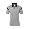 Uhlsport Squad 27 Polo Shirt  - Farbe: dark grau melange/schwarz - Gr. XL