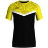 Jako T-Shirt Iconic - Farbe: schwarz/soft yellow - Gr. 4XL